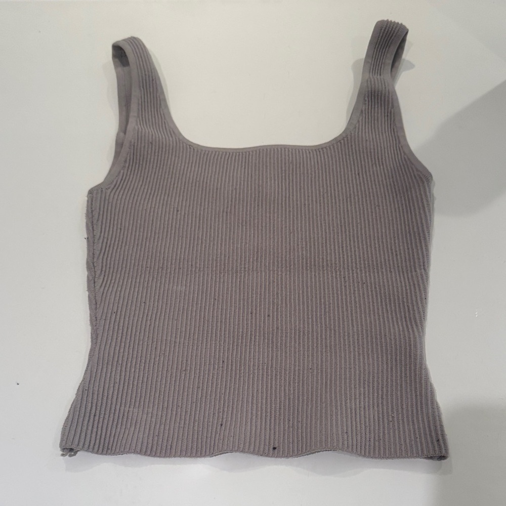 Aritzia Babaton Sculpt Knit Squareneck Tank in Mauve XS